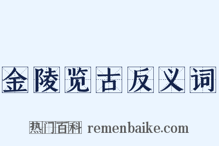 金陵览古反义词是什么意思的图片